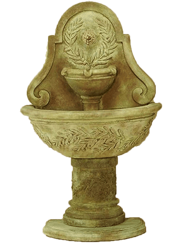 Oliva Wall Cast Stone Outdoor Water Fountain for Spout Fountain Tuscan